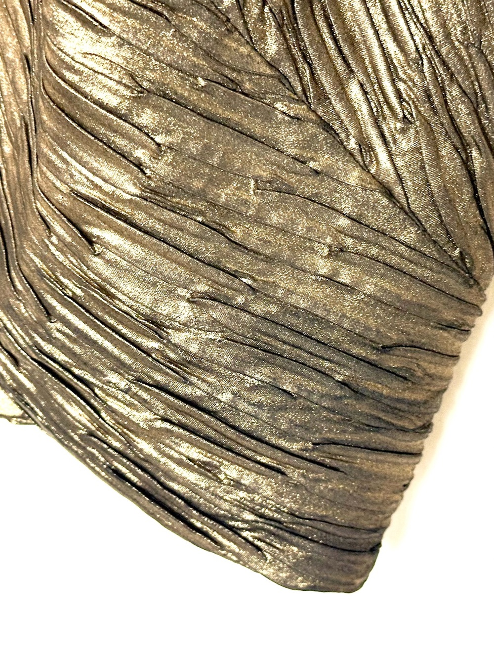Torn by Ronny Kobo Metallic Gold Bronze Sleeveless Top w/Back Zip Size Large - Picture 5 of 8